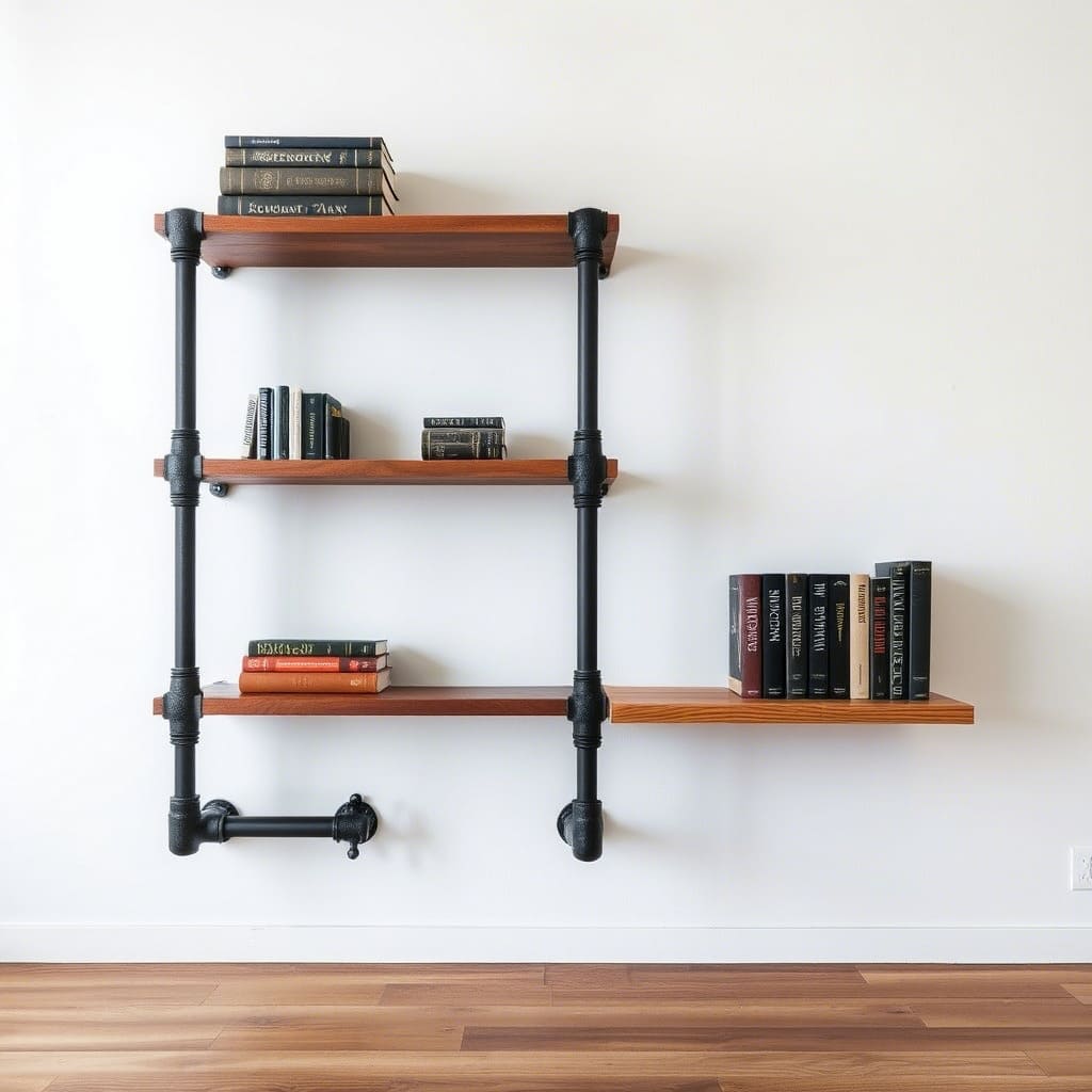 Industrial bookshelf